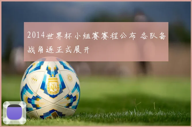 2014世界杯小组赛赛程公布 各队备战角逐正式展开